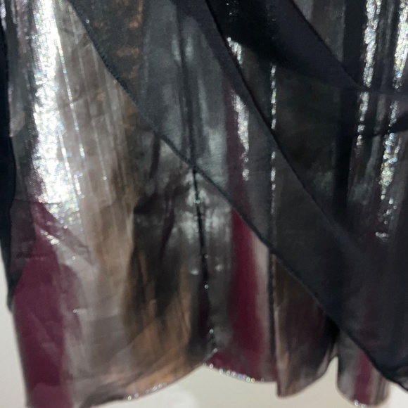 Calvin klein black and metallic silver spaghetti strap dress - Picture 7 of 9